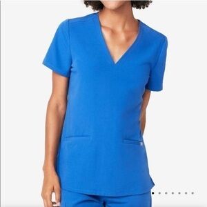 Figs V-Neck Medical Nurse Doctor Hospital Scrub Top Casma Size Small EUC #7398